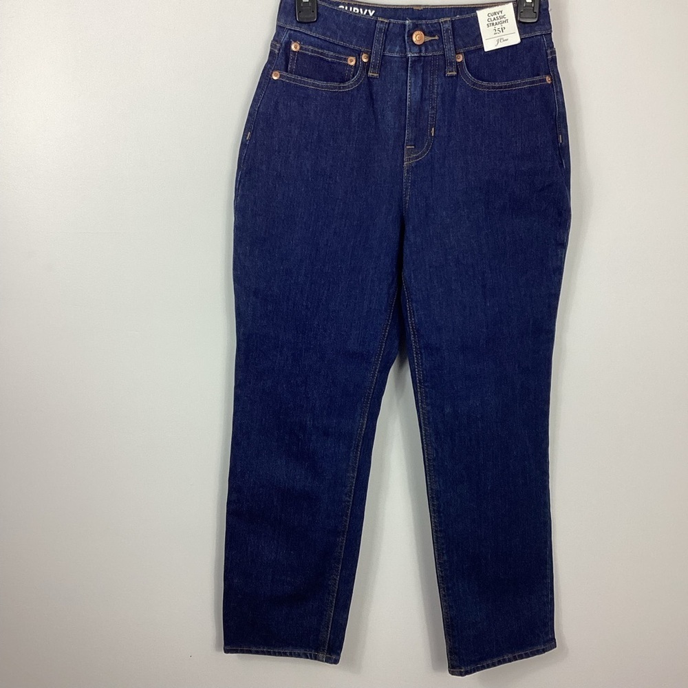 J. Crew Curvy Straight Petite Jeans Size 25P NWT